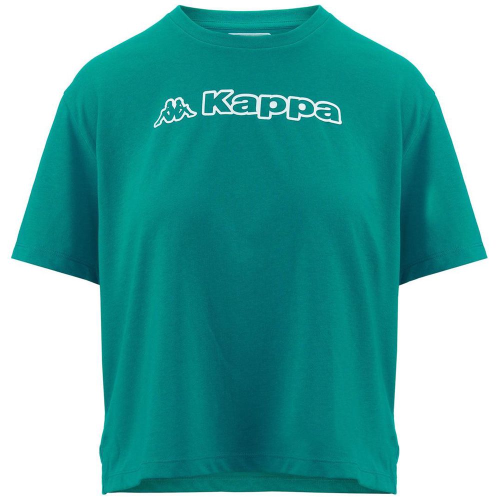 Women Kappa Logo Frega T-Shirt Green | OF8516740