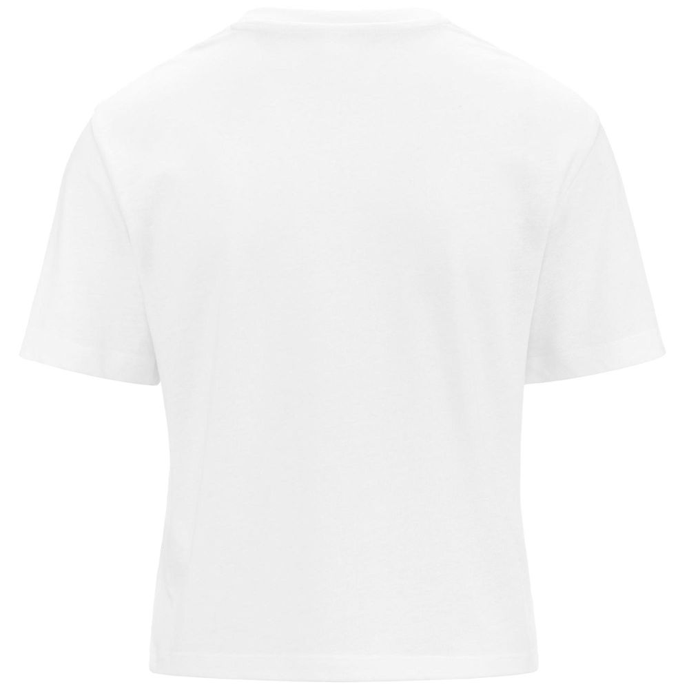 Women Kappa Logo Frega T-Shirt White | FA1583492