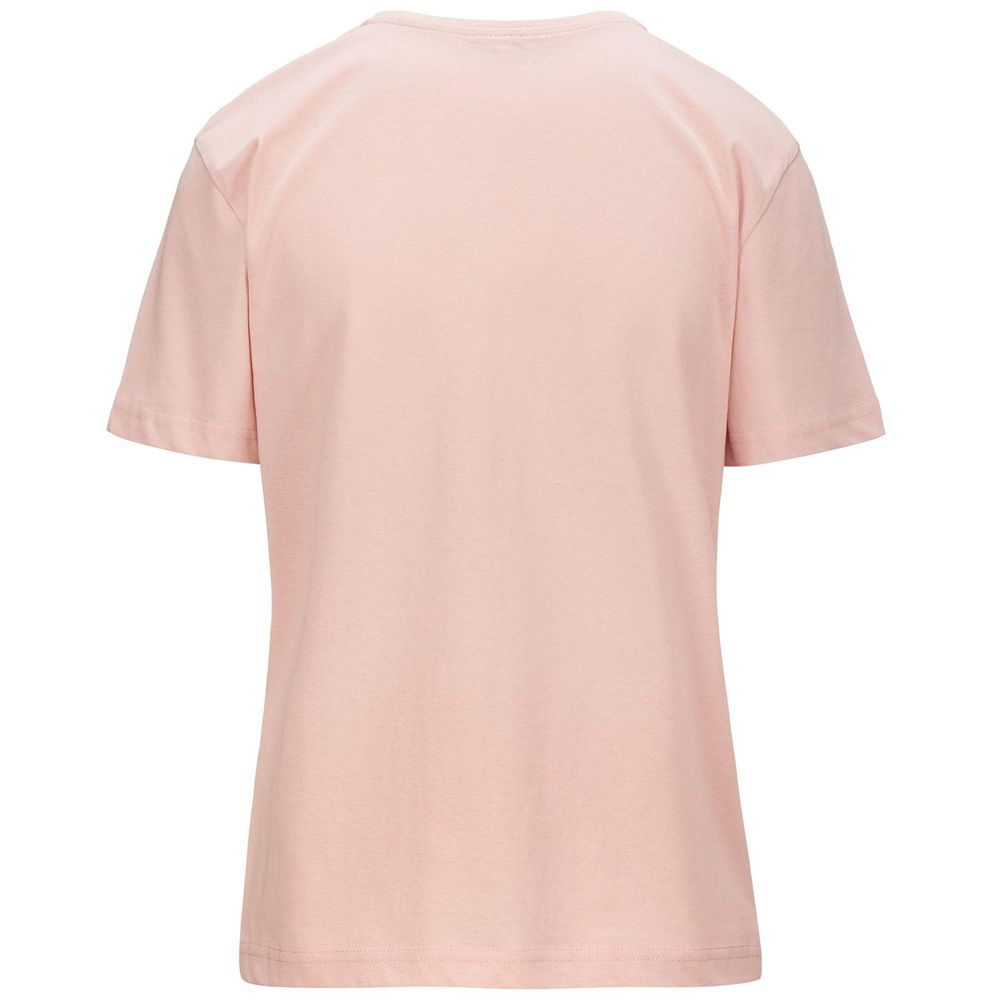 Women Kappa Logo Frienda T-Shirt Pink | JO5083261