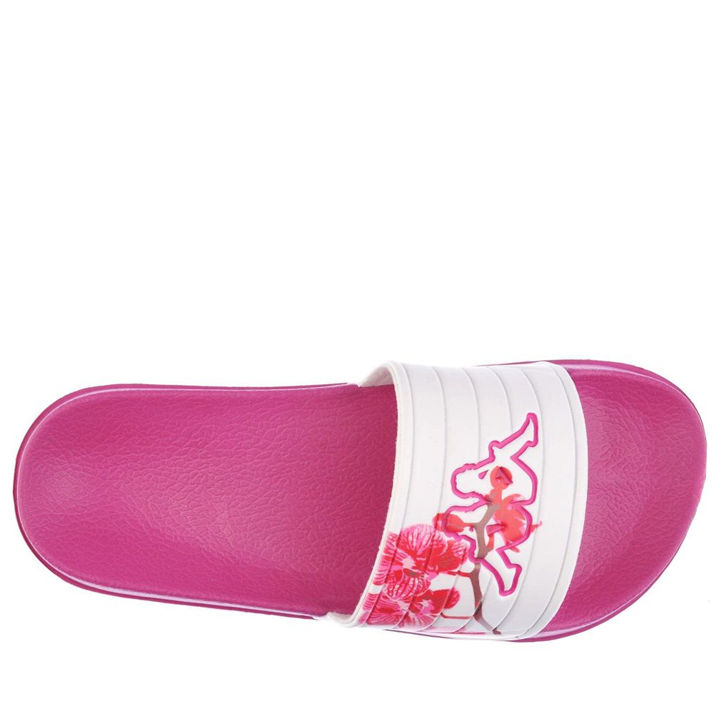 Women Kappa Logo Noles 7 Flip Flops Pink | YA4093718