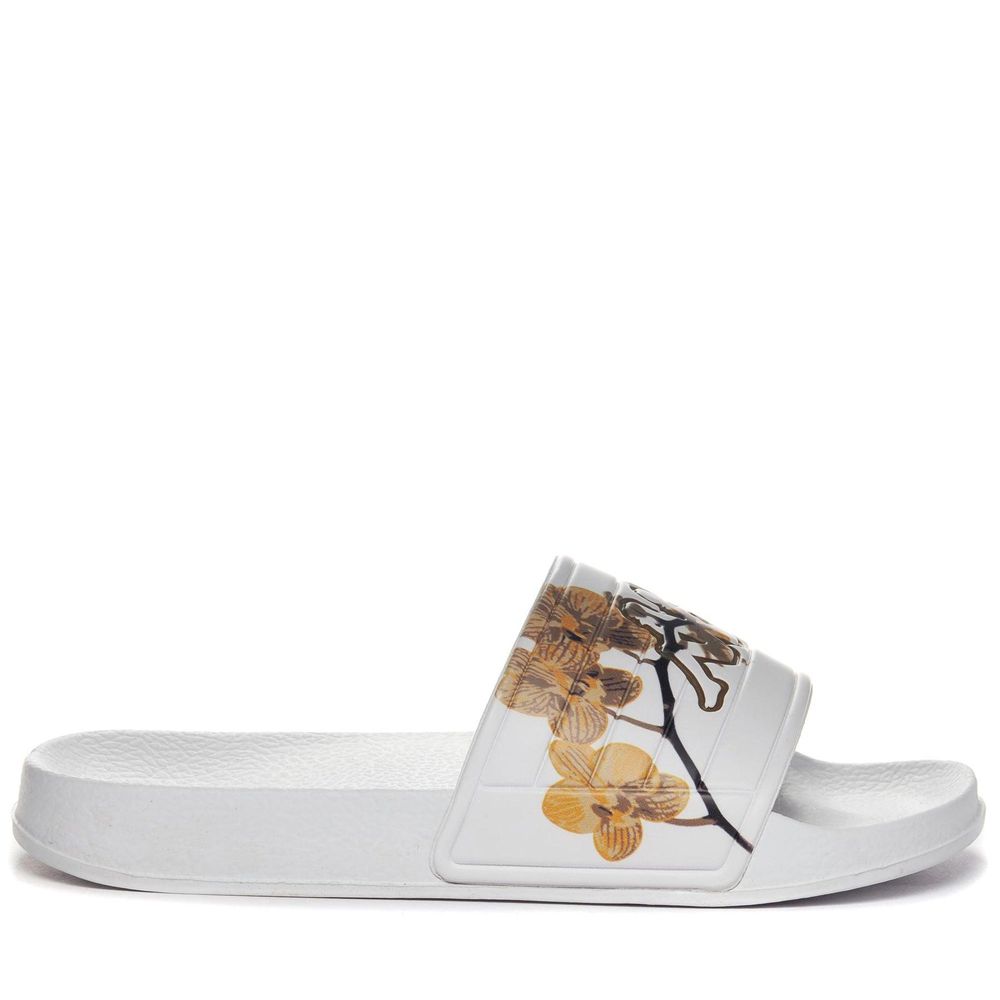 Women Kappa Logo Noles 7 Flip Flops White | FI0315967