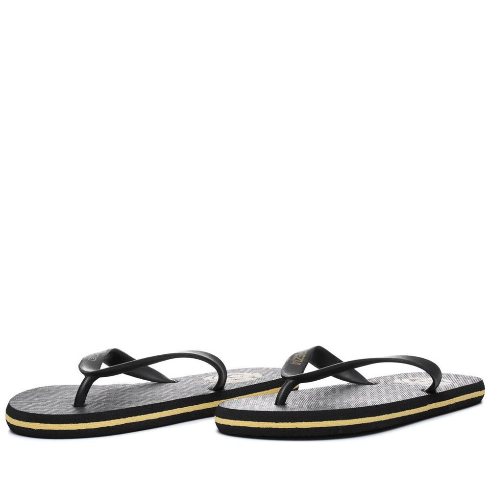 Women Kappa Meiago 1 Spezia Calcio Flip Flops Black | YX6708459